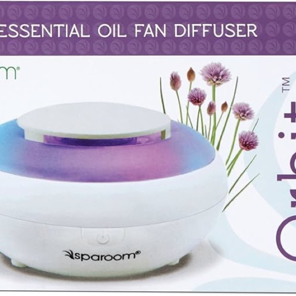 SpaRoom White and Purple Essential Oil Fan Diffuser